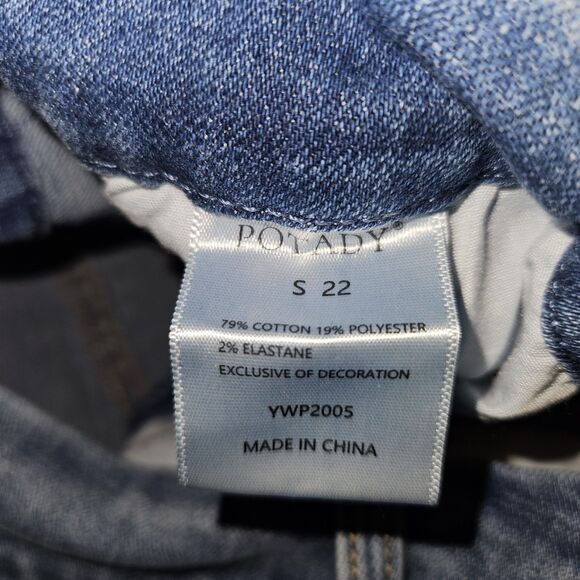 Potady Ripped Stretch Skinny Indigo Womens 22 Short Jeans NWT - Picture 7 of 9